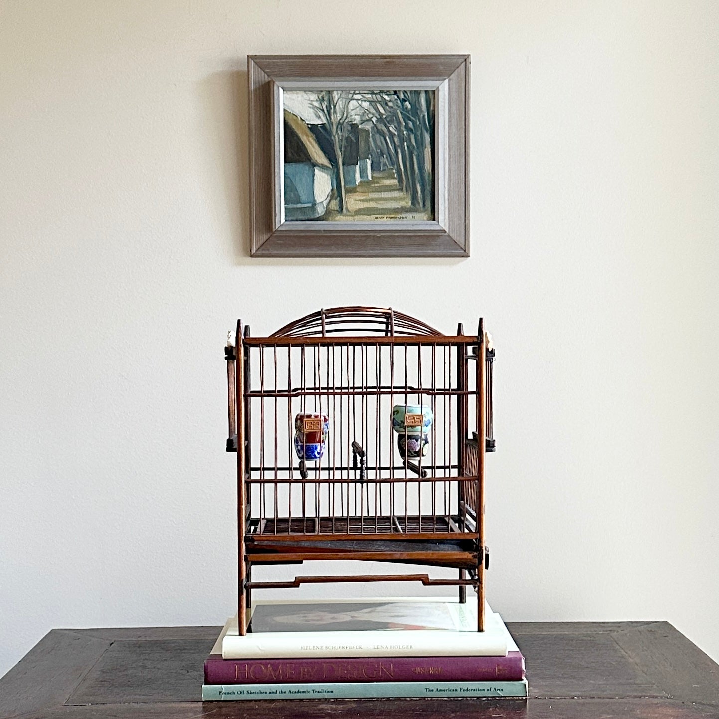 Vintage Art Mid Century Oil Painting From Sweden 1972