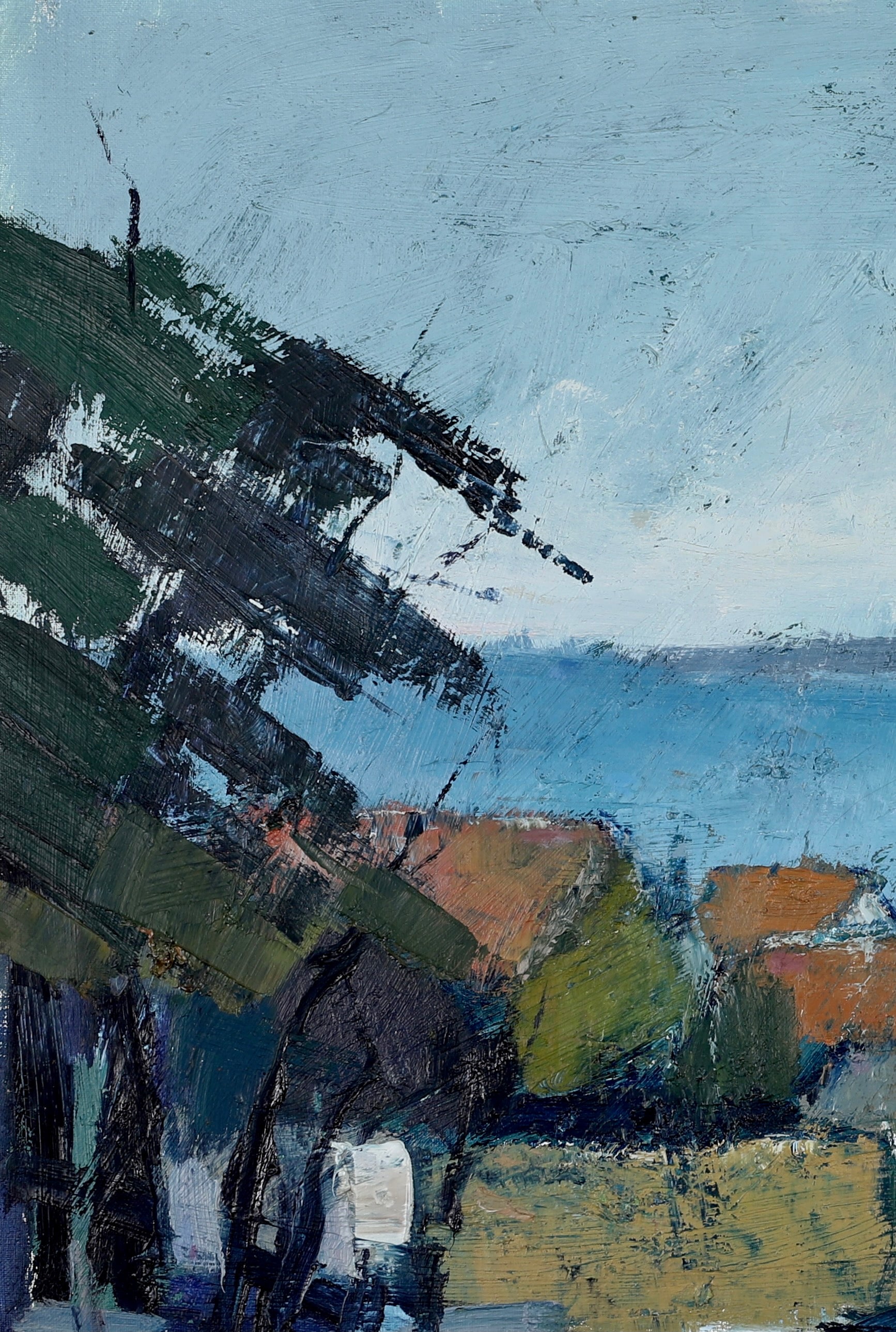 Mid Century Original Oil Painting From Sweden by Walterström