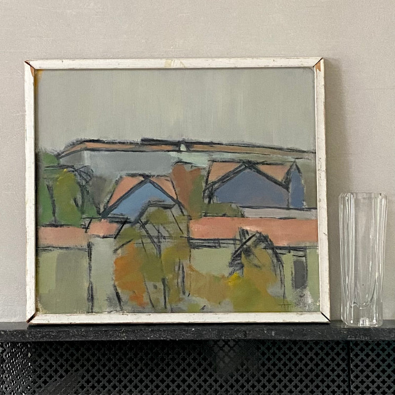 Mid Century Still Life Oil Painting By A Holmelind From Sweden