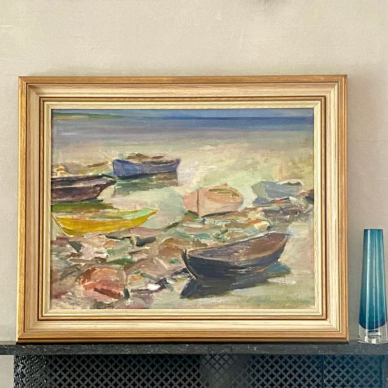 Vintage Landscape Oil Painting by S R Jönsson Sweden