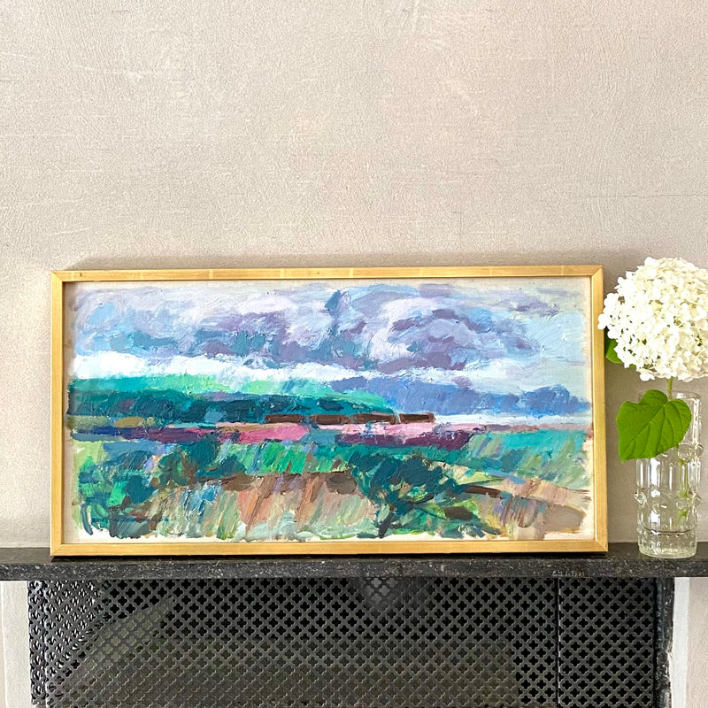 Original Vintage Mid Century Oil Painting By B Andersson Sweden 1966