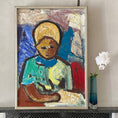 Load image into Gallery viewer, Original Mid Century Portrait Oil Painting From Sweden by G Falck
