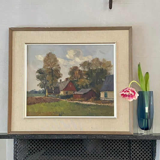 Original Oil Painting Vintage Mid Century By G Berlin Sweden