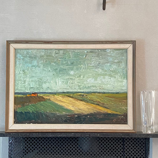 Vintage Art Room Original Landscape Oil Painting From Sweden