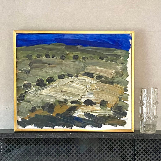 Vintage Original Landscape Oil Painting By S Markhed Sweden