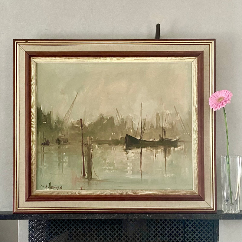 Vintage Original Oil Painting From Sweden By CK Hansen