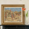 Load image into Gallery viewer, Mid Century Coastal Oil Painting By Svän Grandin Sweden

