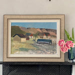 Vintage Coastal Painting by Tage Nilsson from Sweden