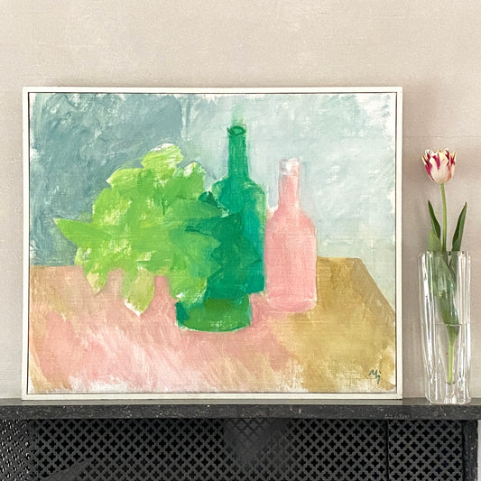 Original Vintage Still Life Oil Painting from Sweden