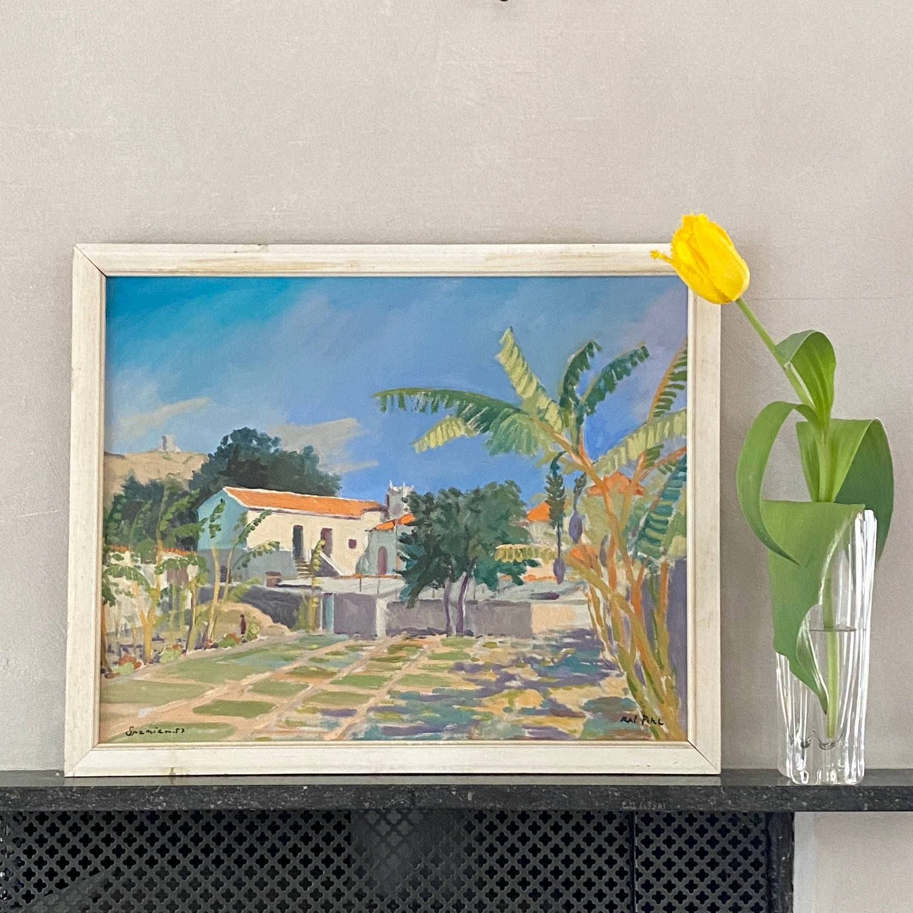 Mid Century Original Oil Painting From Sweden By K Pihl
