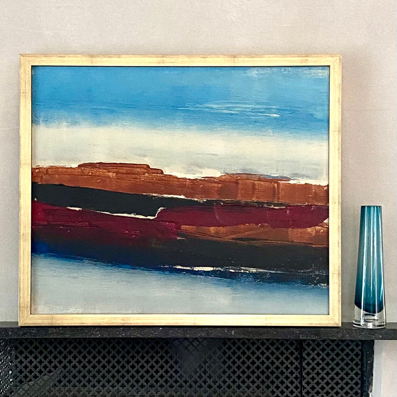 Vintage Original Abstract Oil Painting From Sweden