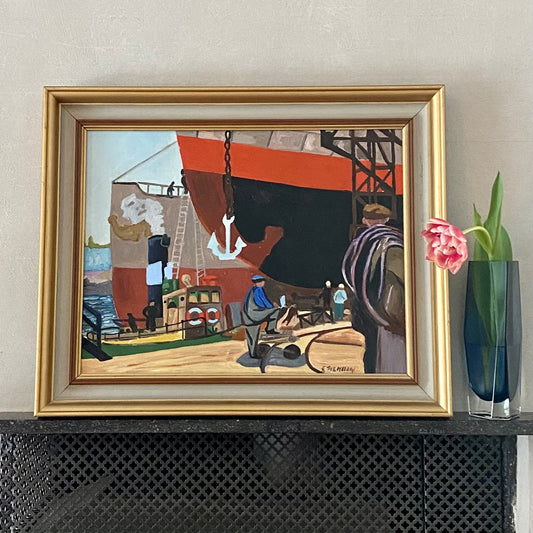 Original Oil Painting Vintage Mid Century By G Svensson Sweden