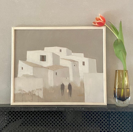 Mid Century Vintage Oil Painting By Listed Artist Fabian Lundqvist