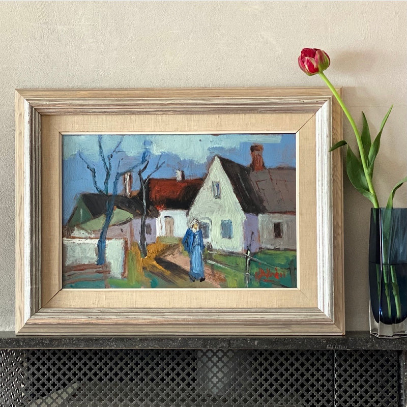 Original Oil Painting Vintage Mid Century By John Bören Sweden