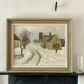 Load image into Gallery viewer, Mid Century Winterscape Oil Painting By H Lundström Sweden
